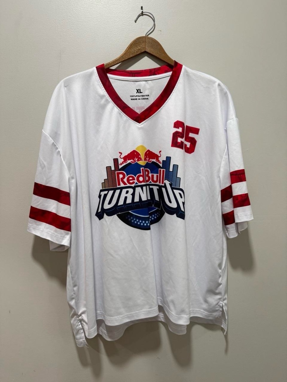 Red Bull Turn It Up White Jersey with Red Accents